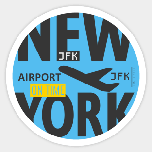 New York blue pin design Sticker